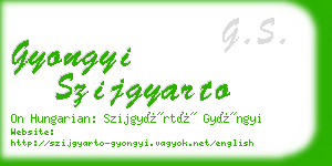 gyongyi szijgyarto business card